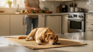 Stop dog counter surfing with calm place training 