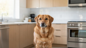 Stop dog counter surfing with kitchen obedience 