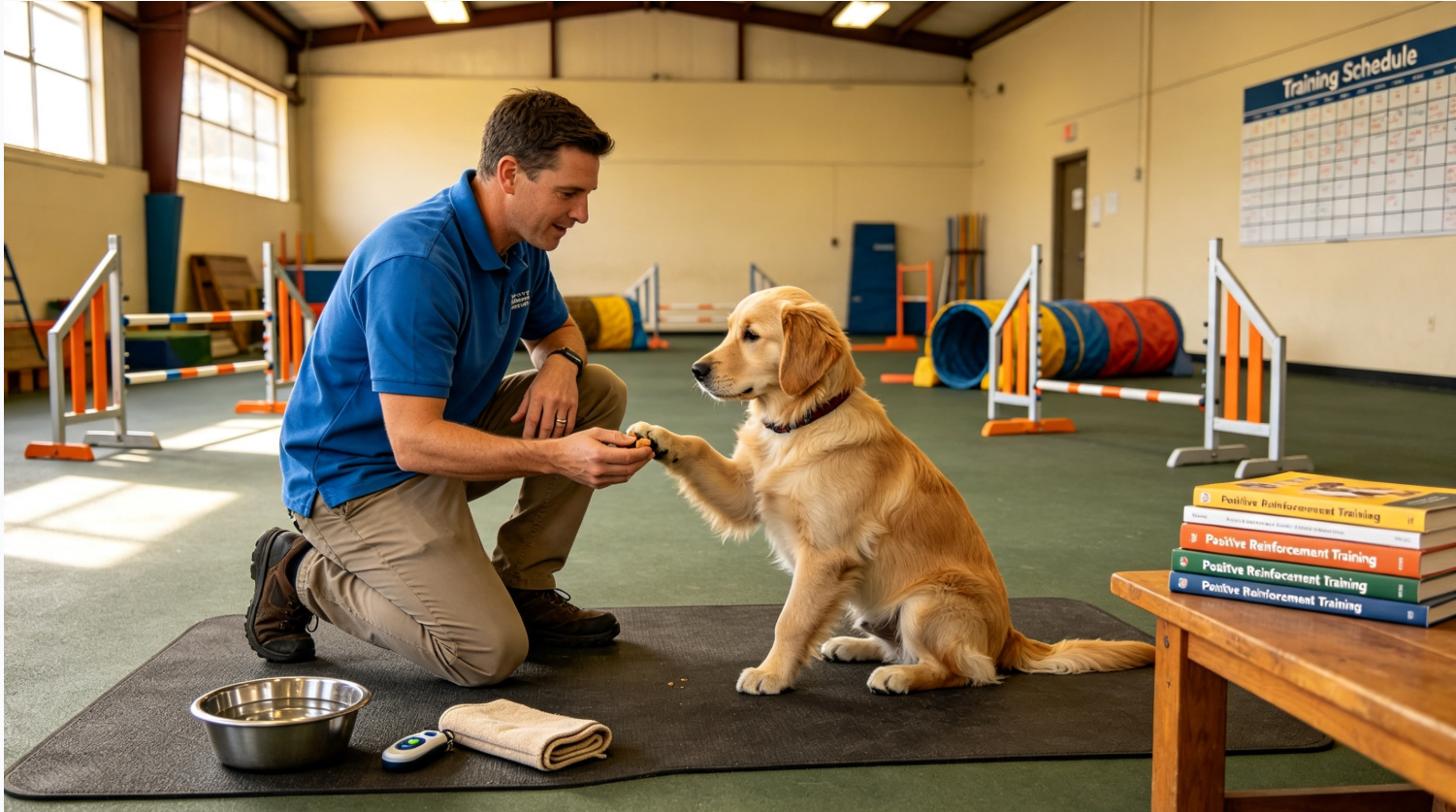 Cost of dog training with trainer and golden retriever