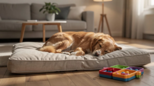 Separation anxiety dog training for a resting retriever